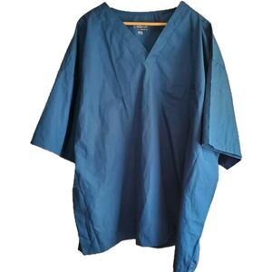 All hearts Basic Blue Scrub Top Size 4XL
